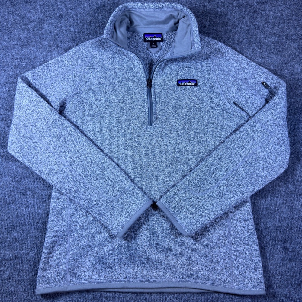 Patagonia Better Sweater 1/4 Zip Fleece Pullover Grey Heather 25617 Womens M